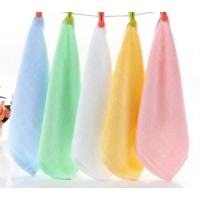 Bamboo Fiber 25*25cm Size Towel, Soft Square Towels for Children, with Customized Packing